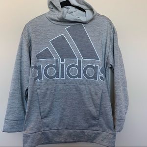 Adidas Pullover Hoodie Girls Size M Gray